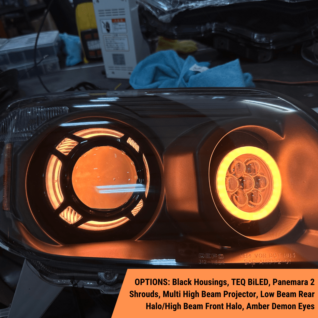 TEQ Customs LLC Headlights Custom Retrofit Headlights / 4th Gen 4Runner / 03-05