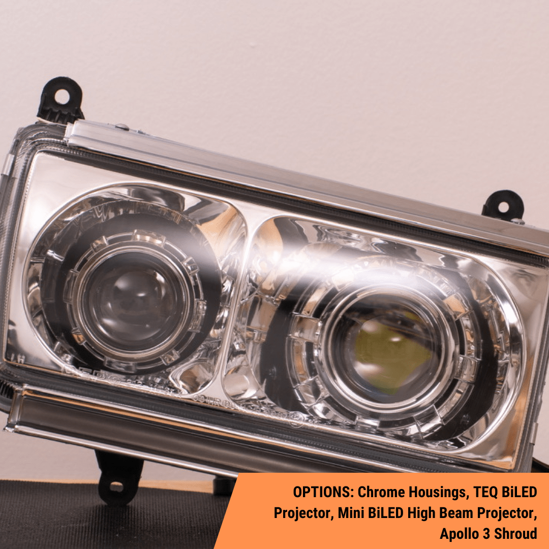 TEQ Customs LLC Headlights Retrofit Headlights / 80 Series Land Cruiser (90-97) / TEQ Customs
