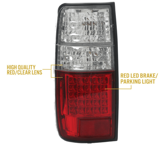 Red/Clear Tail Lights / 91-97 Land Cruiser + 95-97 Lx450 (80 Series)