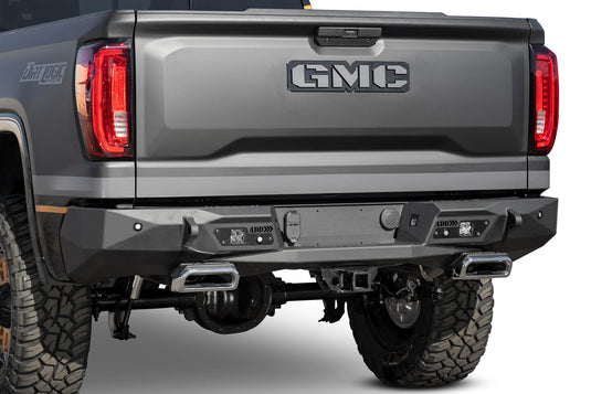 Addictive Desert Designs Bumper 2019-2021 Chevy/GMC 1500 Stealth Fighter Rear Bumper w/ Exhaust Tips