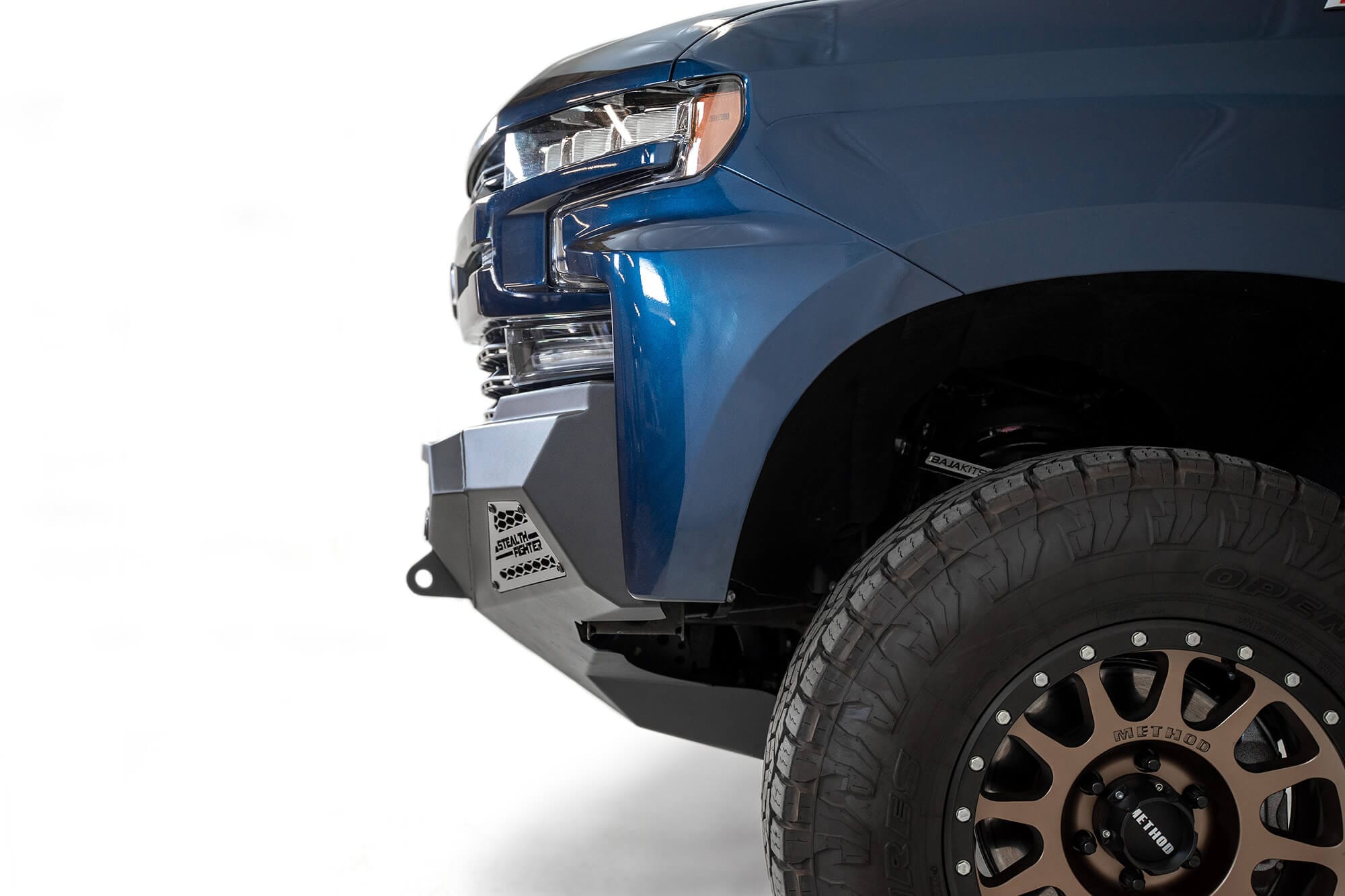 Addictive Desert Designs Bumper 2019-2021 Chevy Silverado 1500 Stealth Fighter Front Bumper - Non Winch