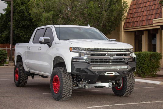 Addictive Desert Designs Bumper 2019-2021 Chevy Silverado 1500 Stealth Fighter Front Bumper - w/ Winch Mounting