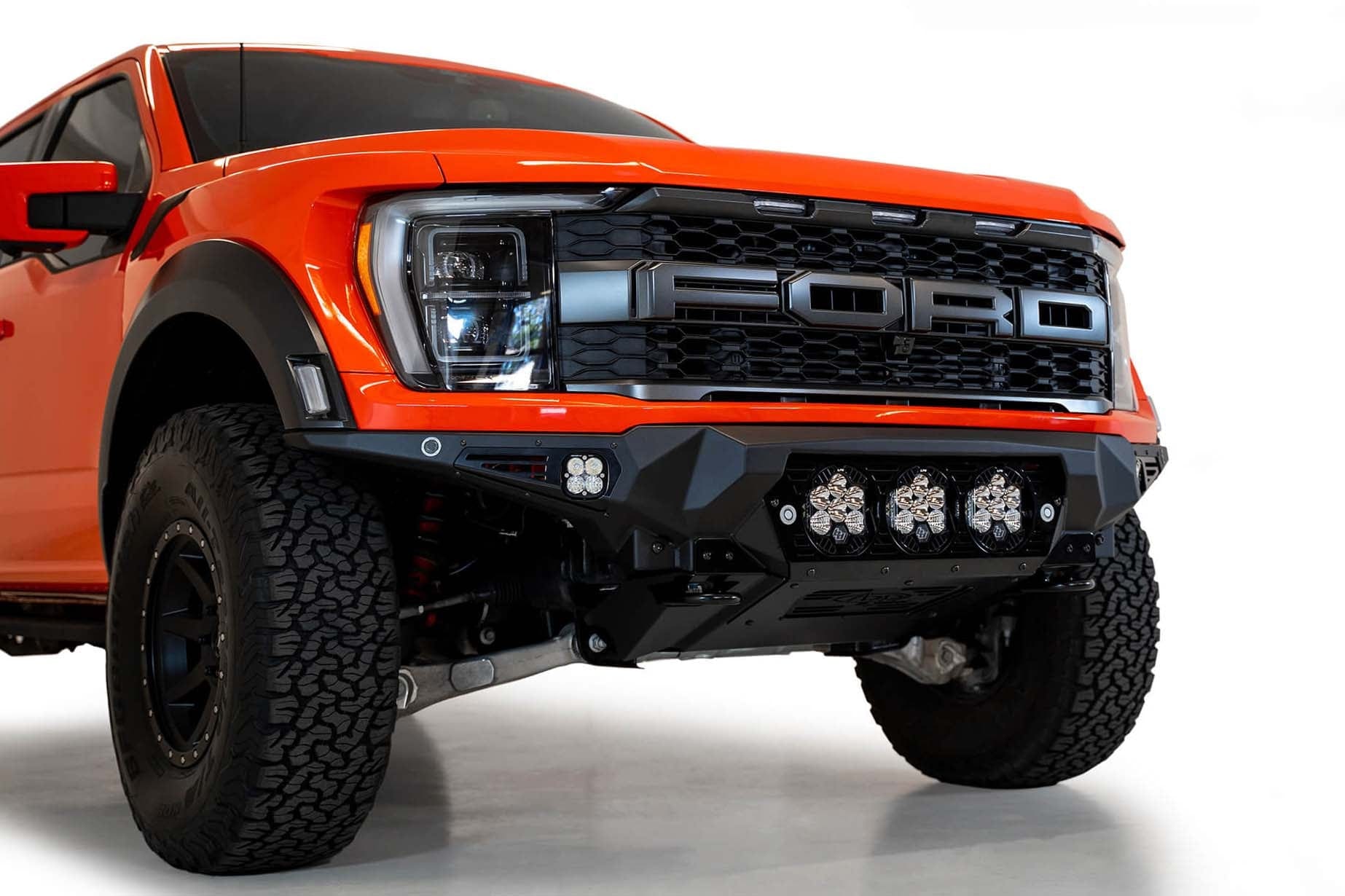 Addictive Desert Designs Bumper 2021+ Ford Raptor Bomber Front Bumper - Baja Design LP6 Pod Mounts