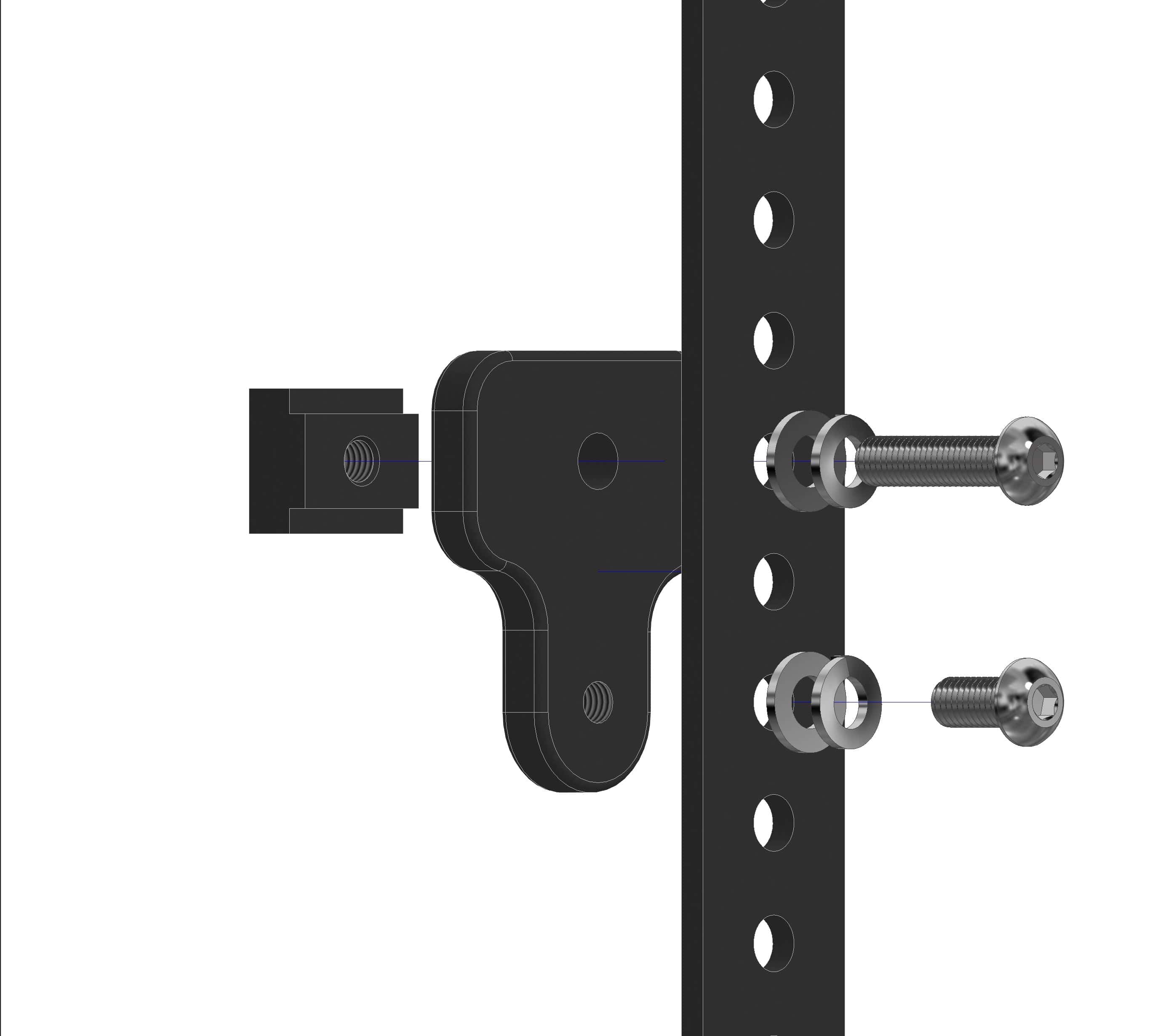 Adventure Imports Mounting Brackets Toyota w/ Flat Mounting Bars Overland Kitted MAXTRAX Bed Rail Mount