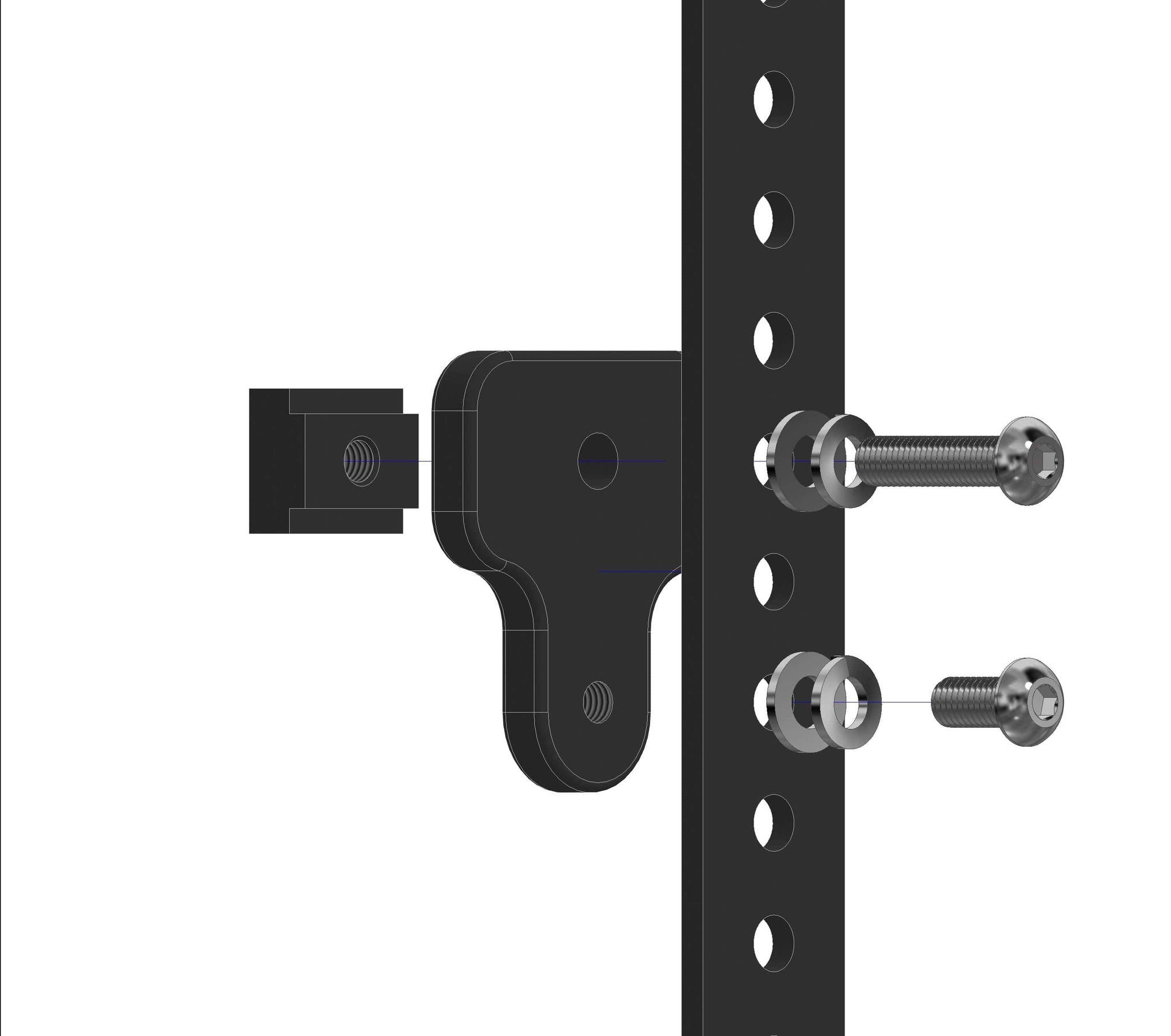 Adventure Imports Mounting Brackets Toyota w/ Flat Mounting Bars Overland Kitted MAXTRAX Bed Rail Mount