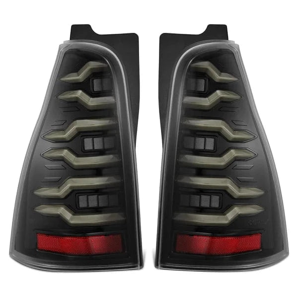 AlphaRex Tail Lights Black 03-09 Toyota 4Runner LUXX-Series LED Tail Lights