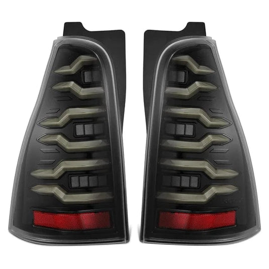 AlphaRex Tail Lights Black 03-09 Toyota 4Runner LUXX-Series LED Tail Lights