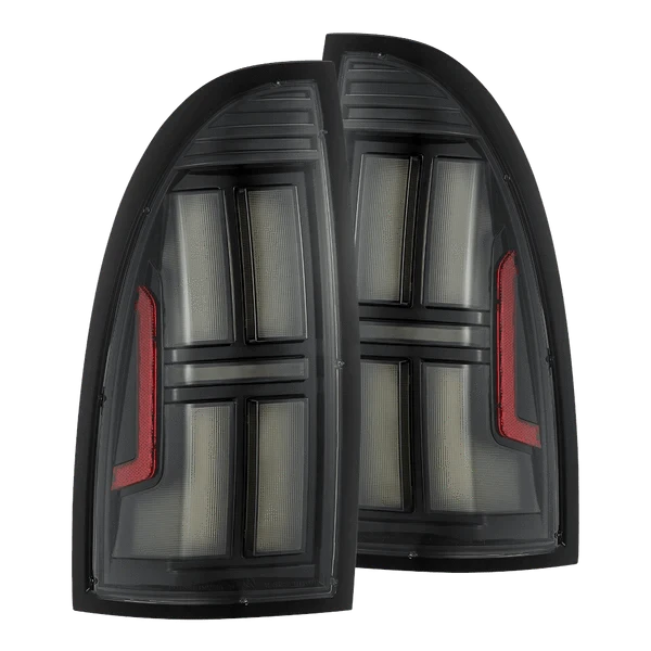 AlphaRex Tail Lights Black 05-15 Toyota Tacoma NOVA-Series Prismatic LED Tail Lights