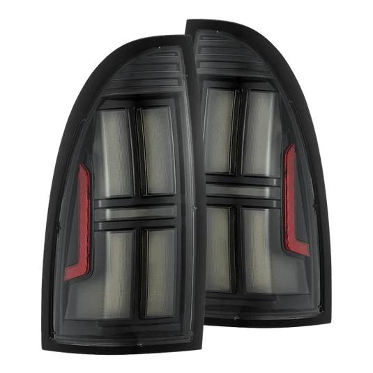 AlphaRex Tail Lights Black 05-15 Toyota Tacoma NOVA-Series Prismatic LED Tail Lights