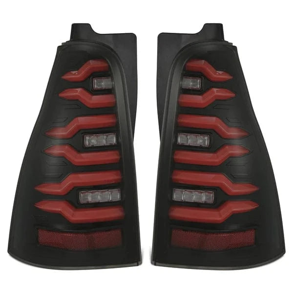 AlphaRex Tail Lights Black/Red 03-09 Toyota 4Runner LUXX-Series LED Tail Lights