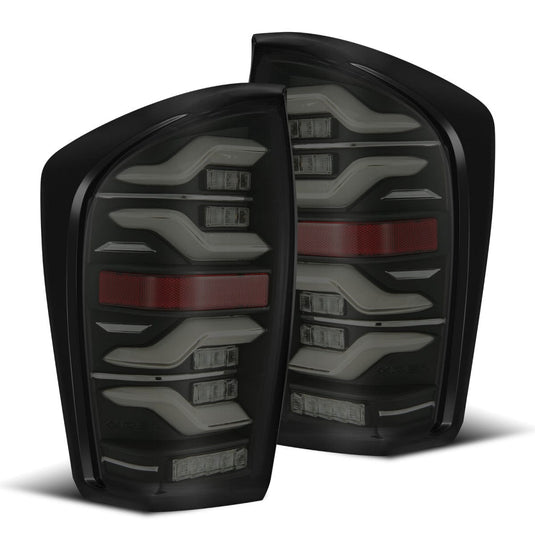 AlphaRex Tail Lights Jet Black LUXX Series Tail Lights / 16+ Tacoma / AlphaRexx