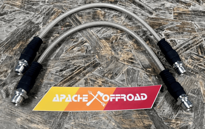 Apache Offroad Suspension Front Extended Stainless Steel Brake Lines / 05-23 Tacoma, FJ Cruiser, 03-24 4Runner, GX460+470 / Apache Offroad