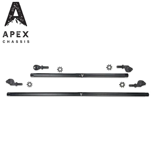 Apex Chassis Apex Chassis Heavy Duty 1 Ton Tie Rod & Drag Link Assembly in Steel Fits: 07-18 Jeep Wrangler JK JKU Rubicon Sahara Sport. Note this NO-FLIP kit fits vehicles with a lift of 3.5 inches or less