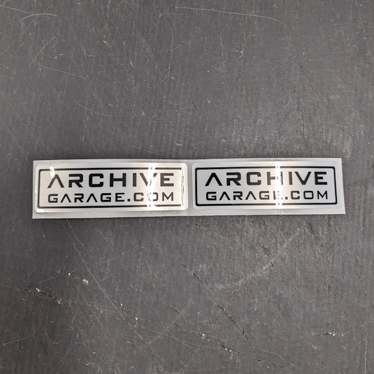 Archive Garage stickers (2) Grey & Black Stickers Archive Garage Stickers