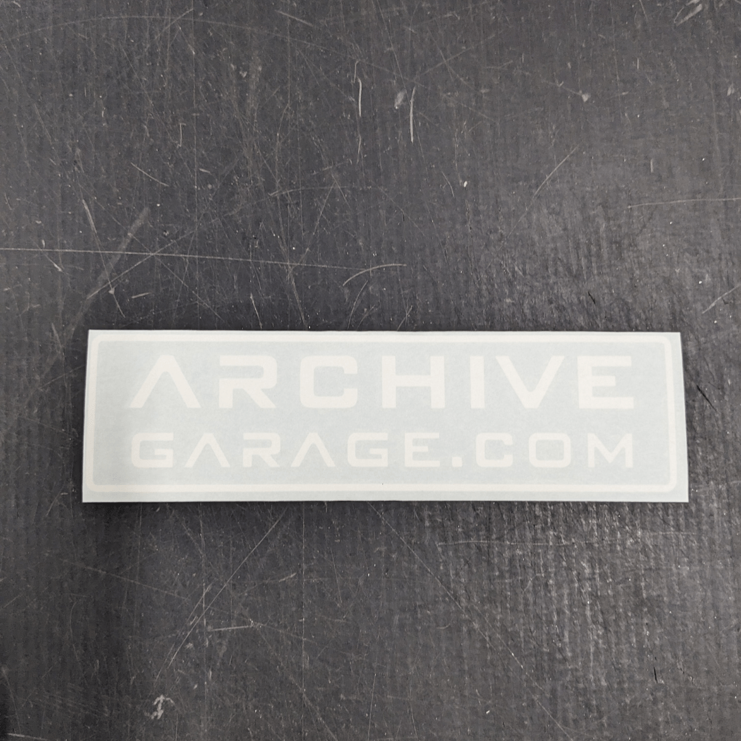 Archive Garage stickers White Bumper Sticker Archive Garage Stickers