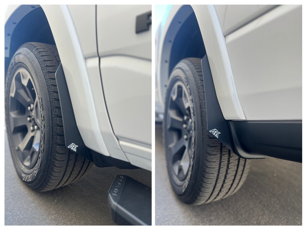 Ark Splash Guards Inner Wheel Well Guard Micros Complete Set / Grey 2019-2026 Dodge 1500 RAM TriXpoly Micro Flares