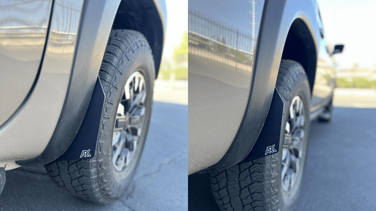 Ark Splash Guards Inner Wheel Well Guard Micros Complete Set / White 2022-2026 Nissan Frontier Pro4X TriXpoly Micro Flares