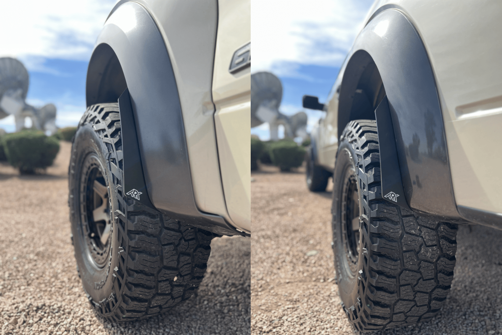 Ark Splash Guards Inner Wheel Well Guard Micros Full Set / White 2010-2014 Ford Raptor TriXpoly Micro Flares