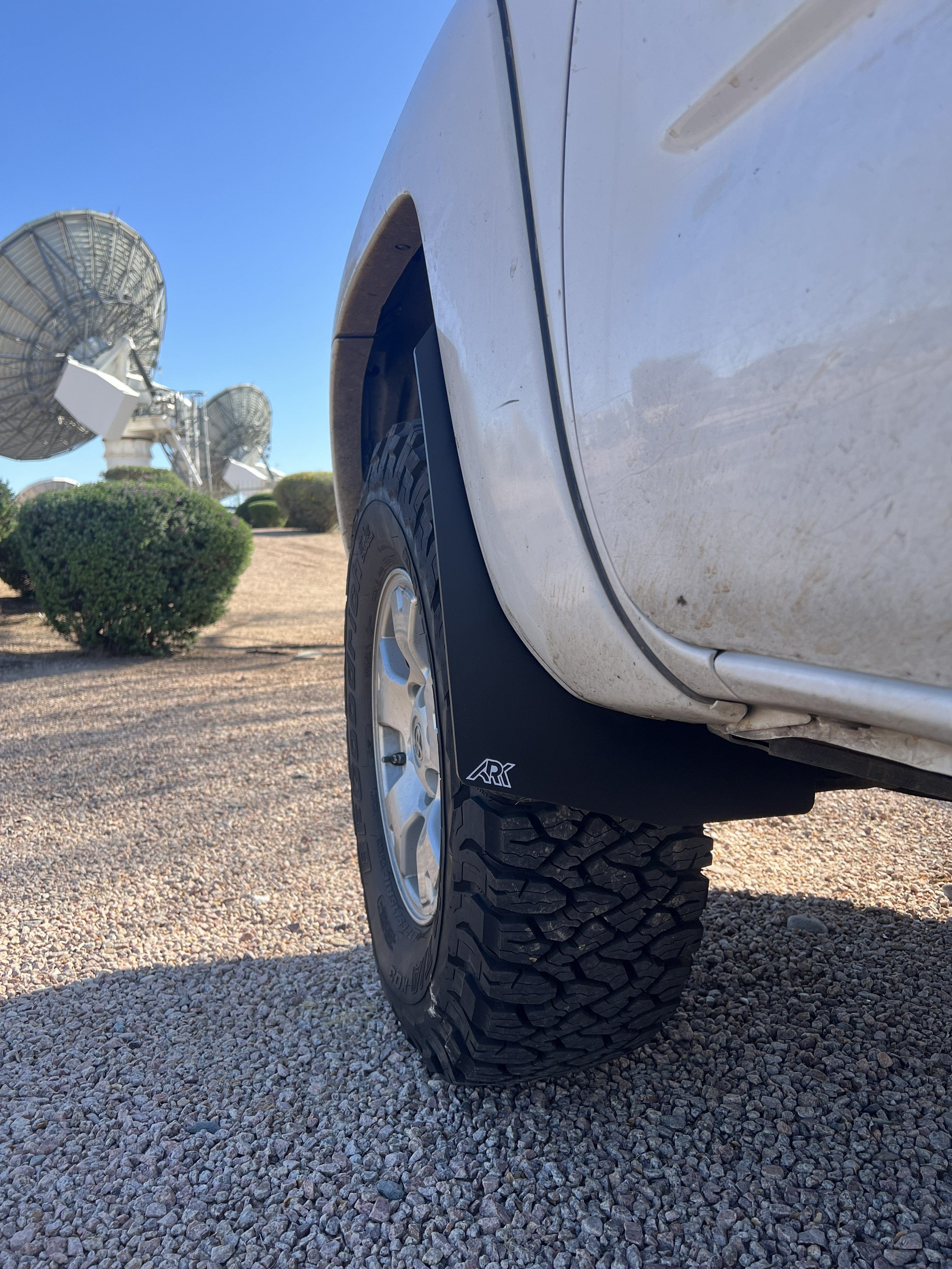 Ark Splash Guards Inner Wheel Well Guard Mid Mud Flaps Front Only / White 2005-2015 Toyota Tacoma TriXpoly Mid Mud Flaps