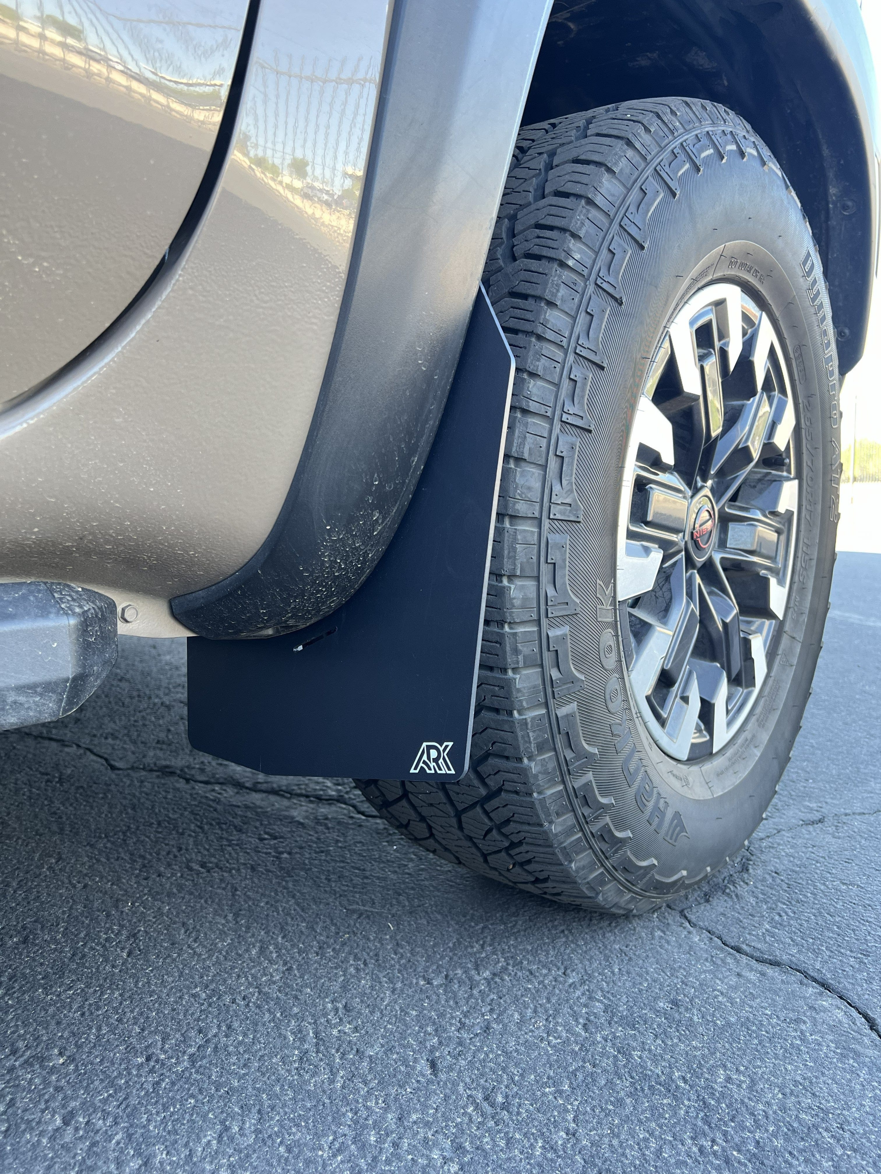Ark Splash Guards Inner Wheel Well Guard Mid-Mud Flaps Front Only / White 2022-2026 Nissan Frontier Pro4X TriXpoly Mid-Mudflaps