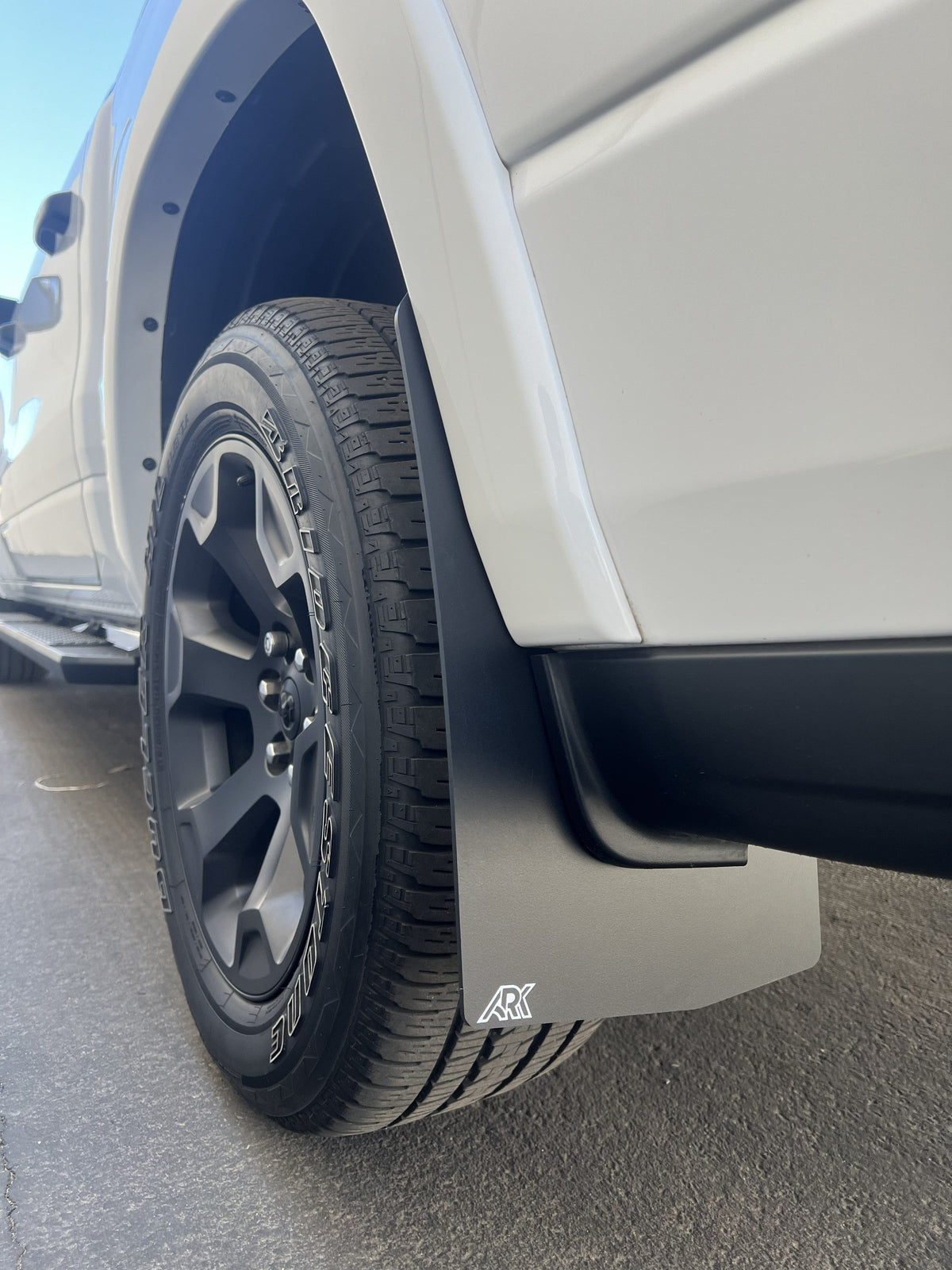 Ark Splash Guards Inner Wheel Well Guard Mid Mud Flaps Rear Only / Grey 2019-2026 Dodge 1500 RAM TriXpoly Mid Mud Flaps