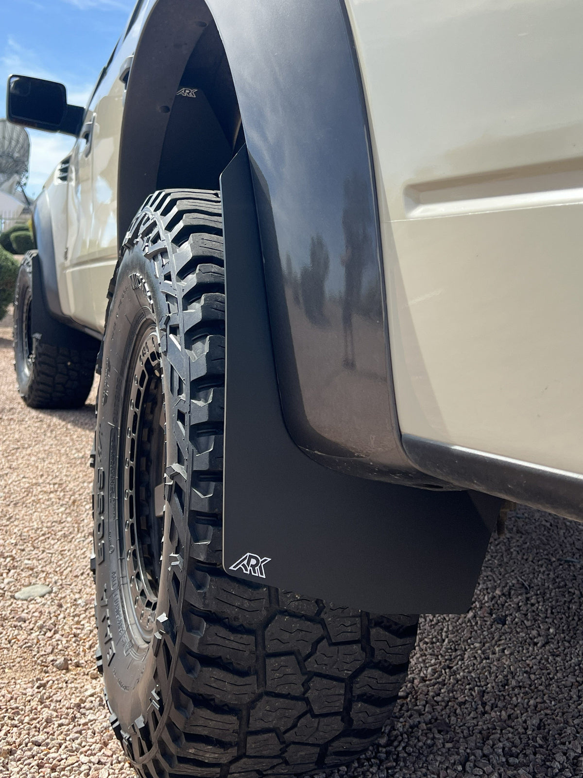 Ark Splash Guards Inner Wheel Well Guard Mid-Mudflaps Rear Only / White 2010-2014 Ford Raptor TriXpoly Mid-Mudflaps