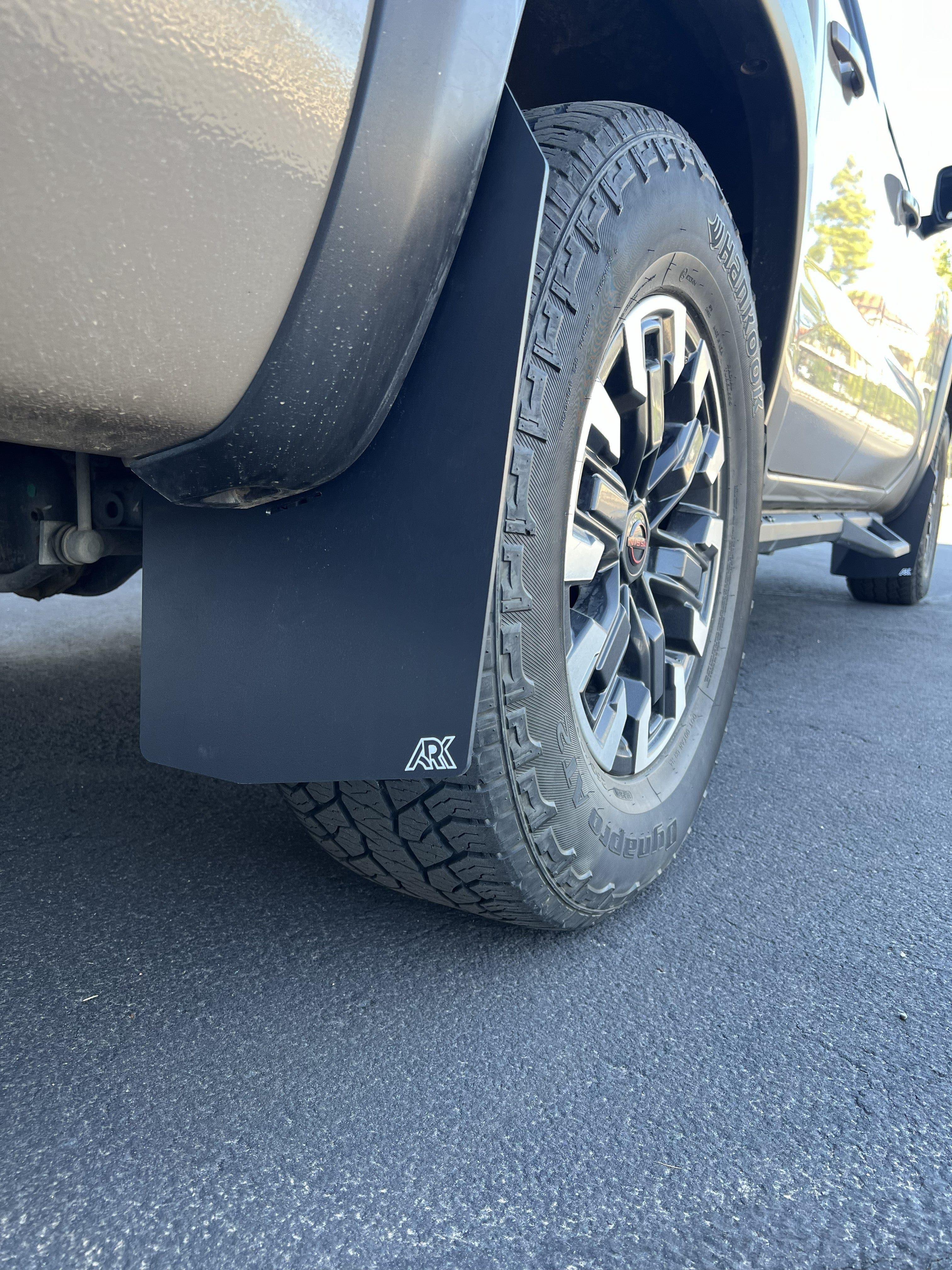 Ark Splash Guards Inner Wheel Well Guard Mud Flaps Rear Only / White 2022-2026 Nissan Frontier Pro4X TriXpoly Mudflaps