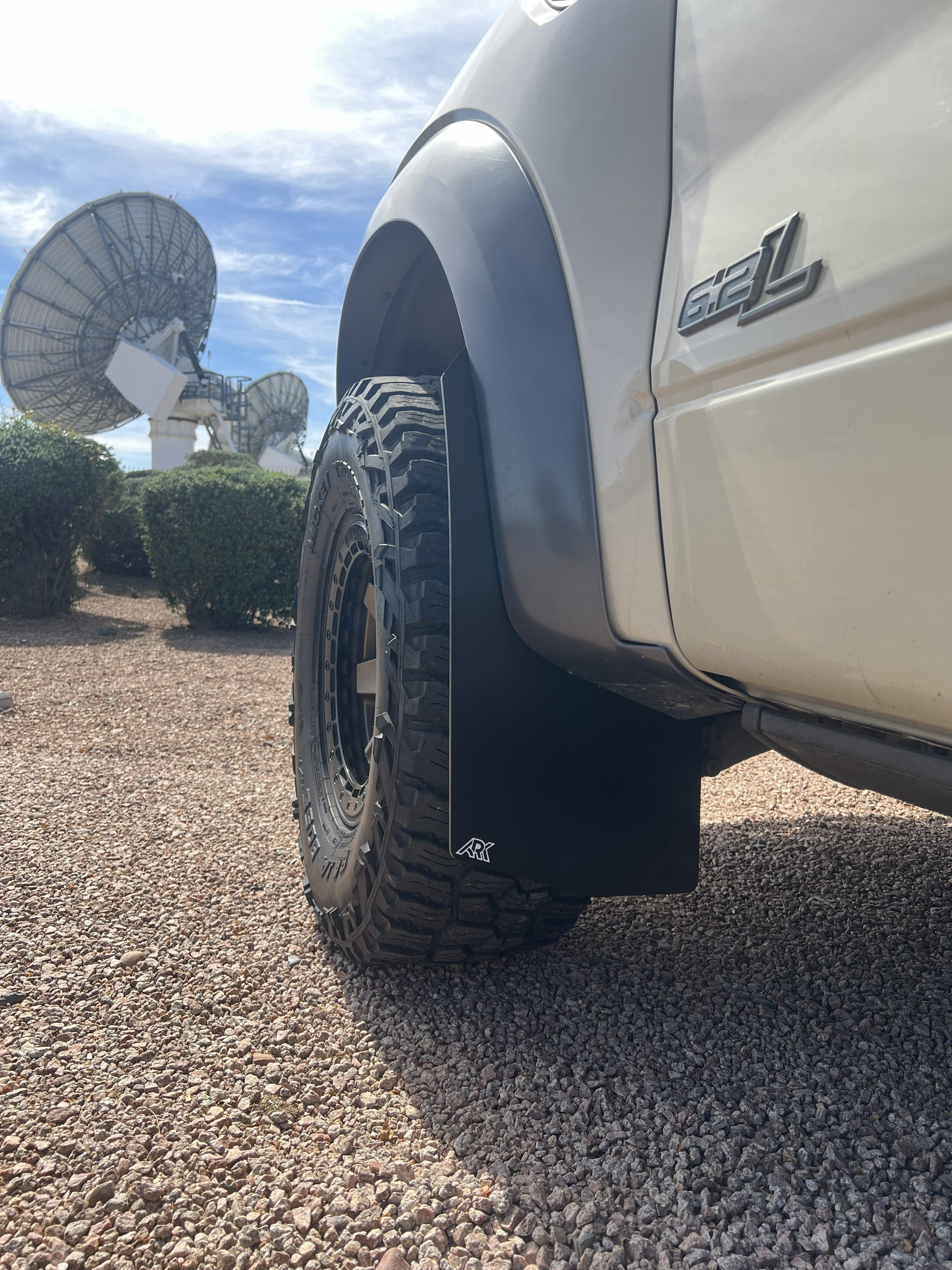 Ark Splash Guards Inner Wheel Well Guard Mudflaps Front Only / White 2010-2014 Ford Raptor TriXpoly Mudflaps
