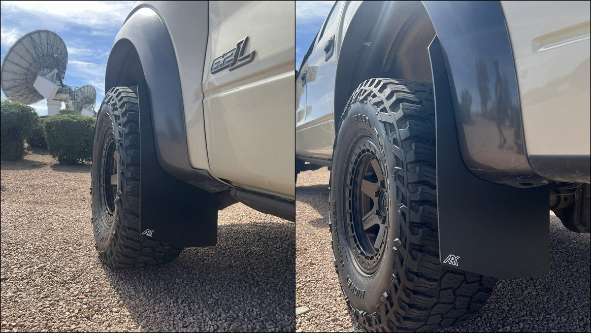 Ark Splash Guards Inner Wheel Well Guard Mudflaps Full Set / White 2010-2014 Ford Raptor TriXpoly Mudflaps