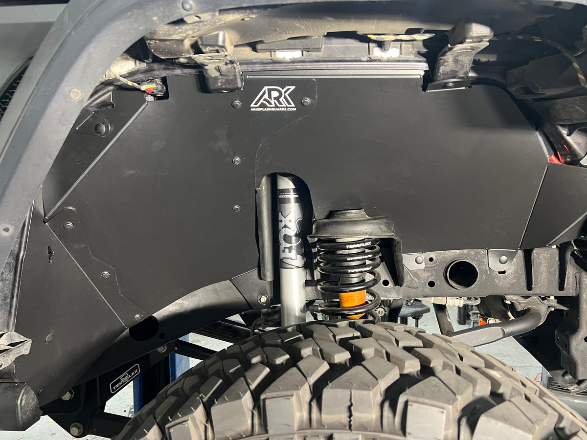 Ark Splash Guards Inner Wheel Well Guard Not Vented / White 2018-2022 Jeep Wrangler JL TriXPoly Front Fender Liners