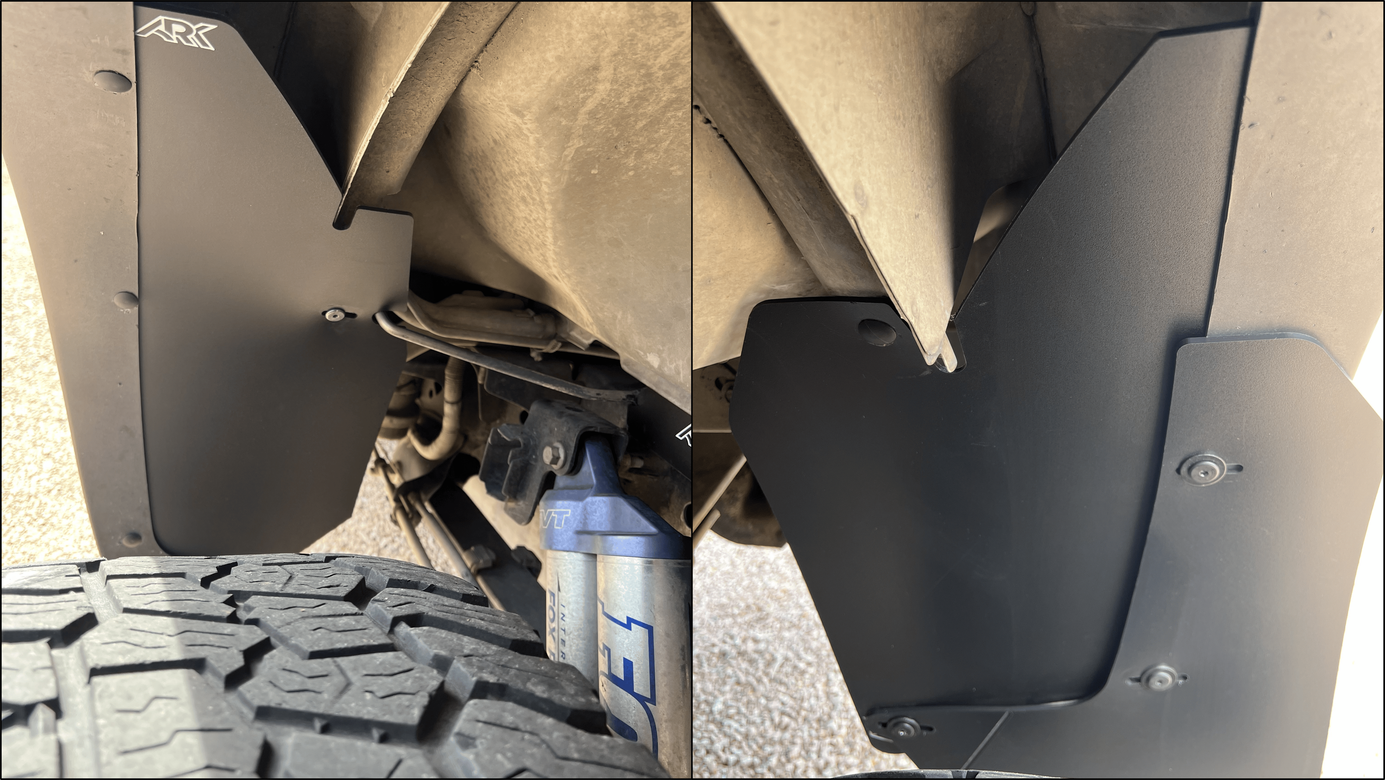 Ark Splash Guards Inner Wheel Well Guard Rear Wheelwell Liner Panels Full Set / White 2010-2014 Ford Raptor TriXpoly Rear Gap Fillers