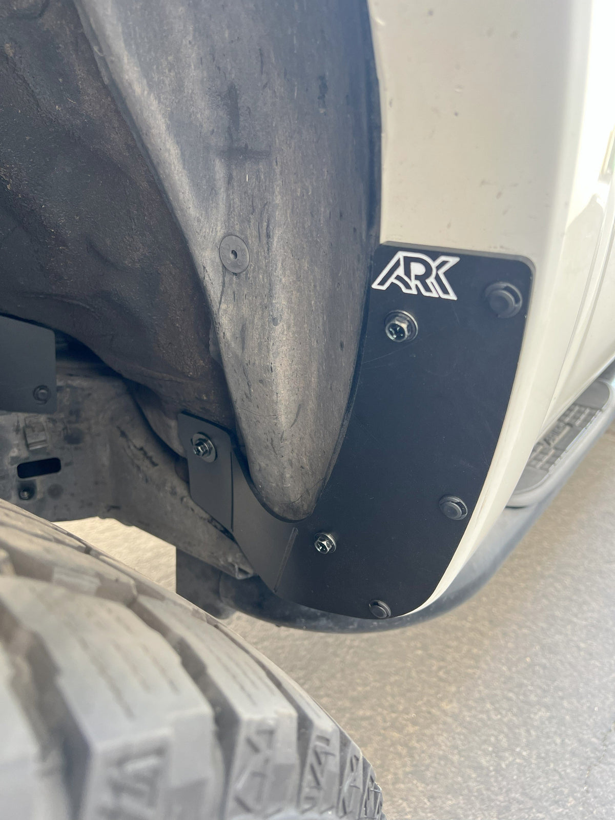 Ark Splash Guards Mud Flap Delete Front Only / White 2003-2005 Toyota 4Runner TriXPoly Mudflap Deletes