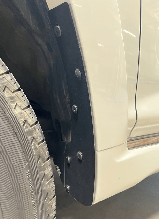 Ark Splash Guards Mud Flap Delete Front Only / White 2010-2024 Toyota 4Runner Limited TriXPoly Mudflap Deletes