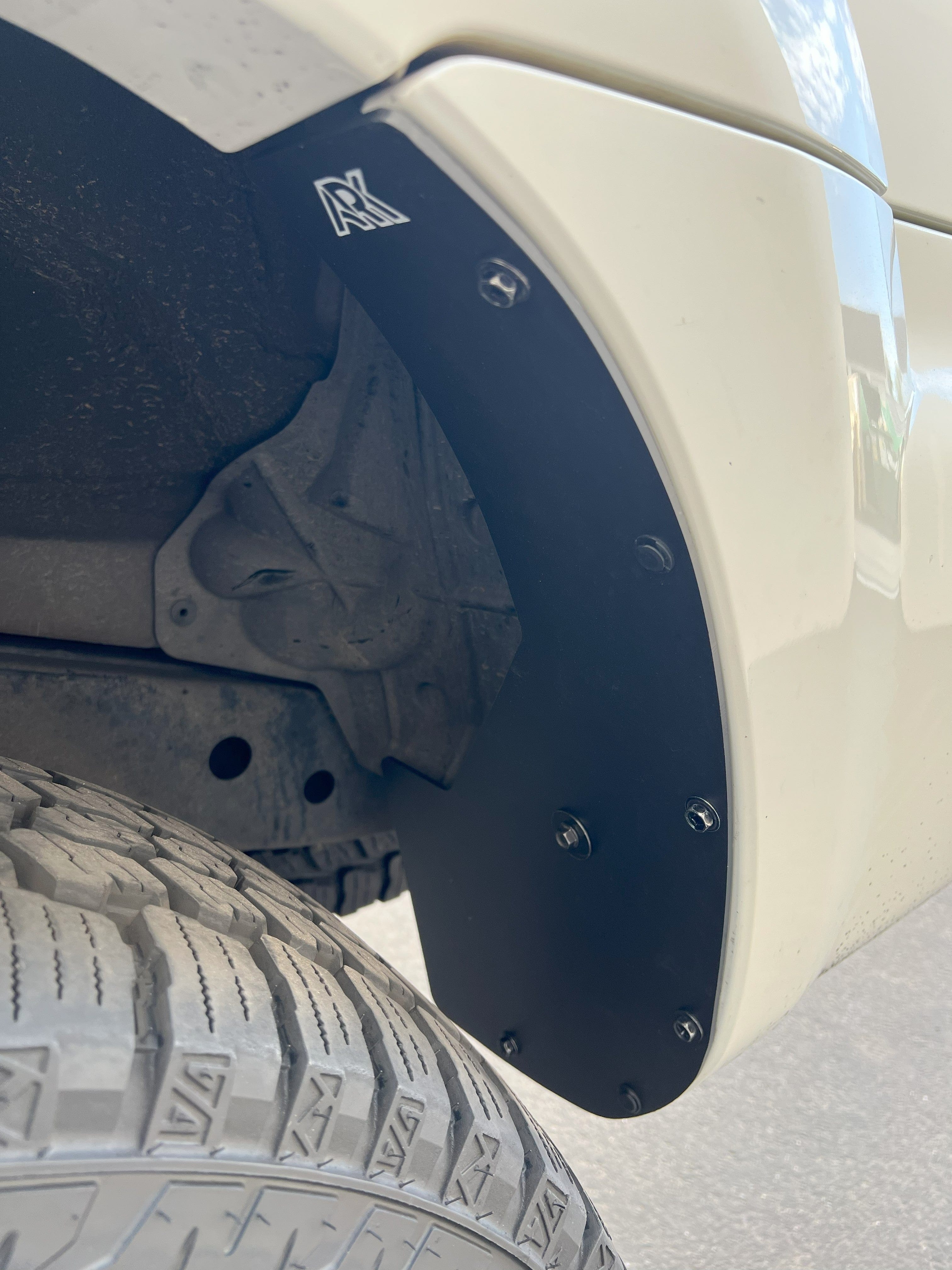 Ark Splash Guards Mud Flap Delete Rear Only / White 2003-2005 Toyota 4Runner TriXPoly Mudflap Deletes