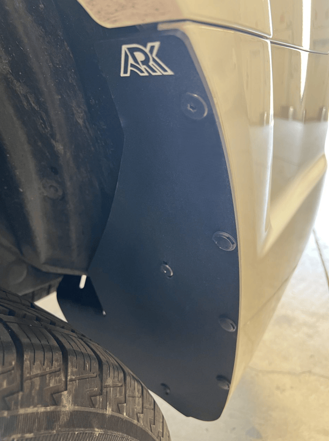 Ark Splash Guards Mud Flap Delete Rear Only / White 2010-2024 Toyota 4Runner Limited TriXPoly Mudflap Deletes