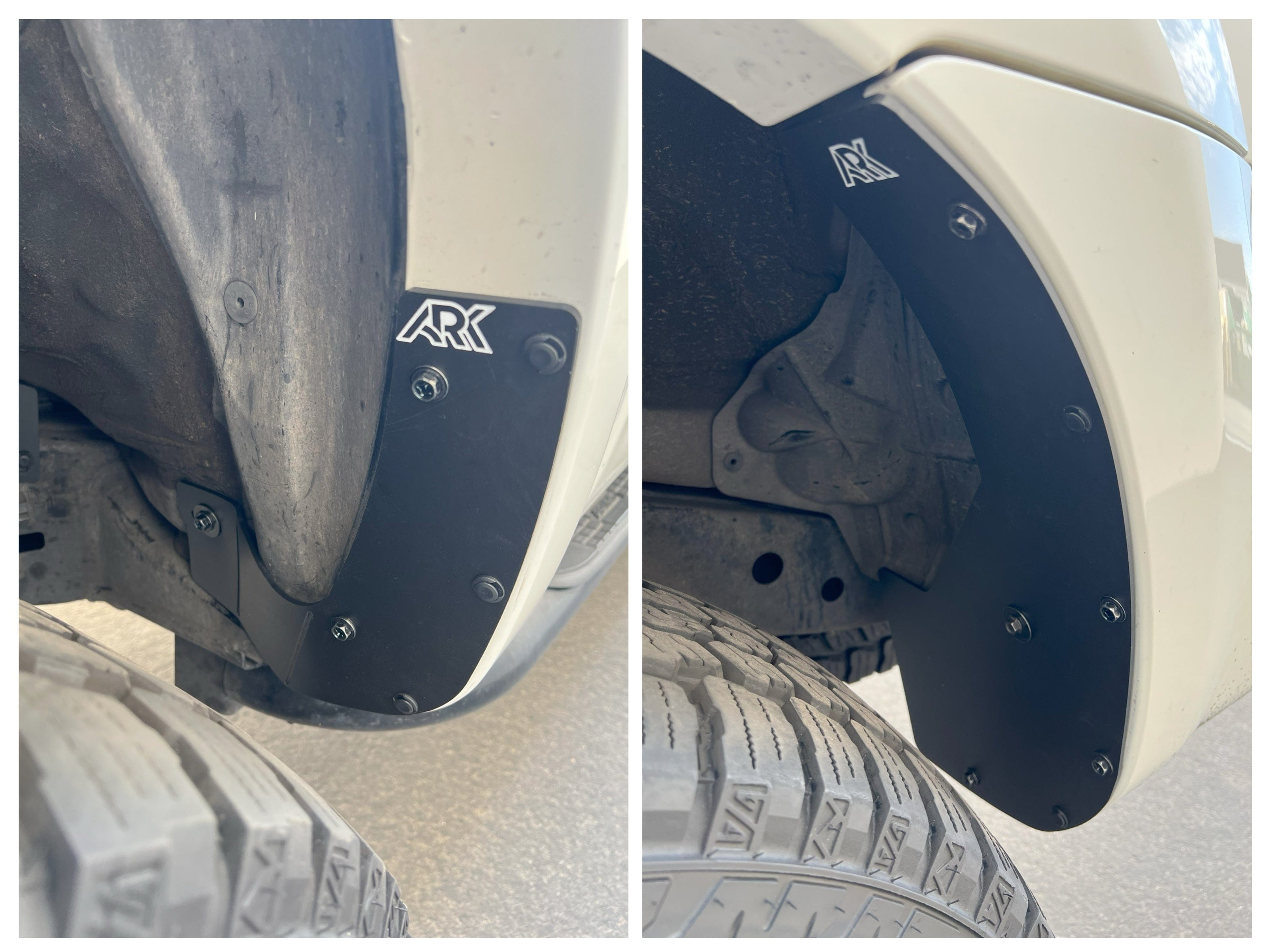 Ark Splash Guards Mud Flap Deletes Complete Set / White 2003-2005 Toyota 4Runner TriXPoly Mudflap Deletes