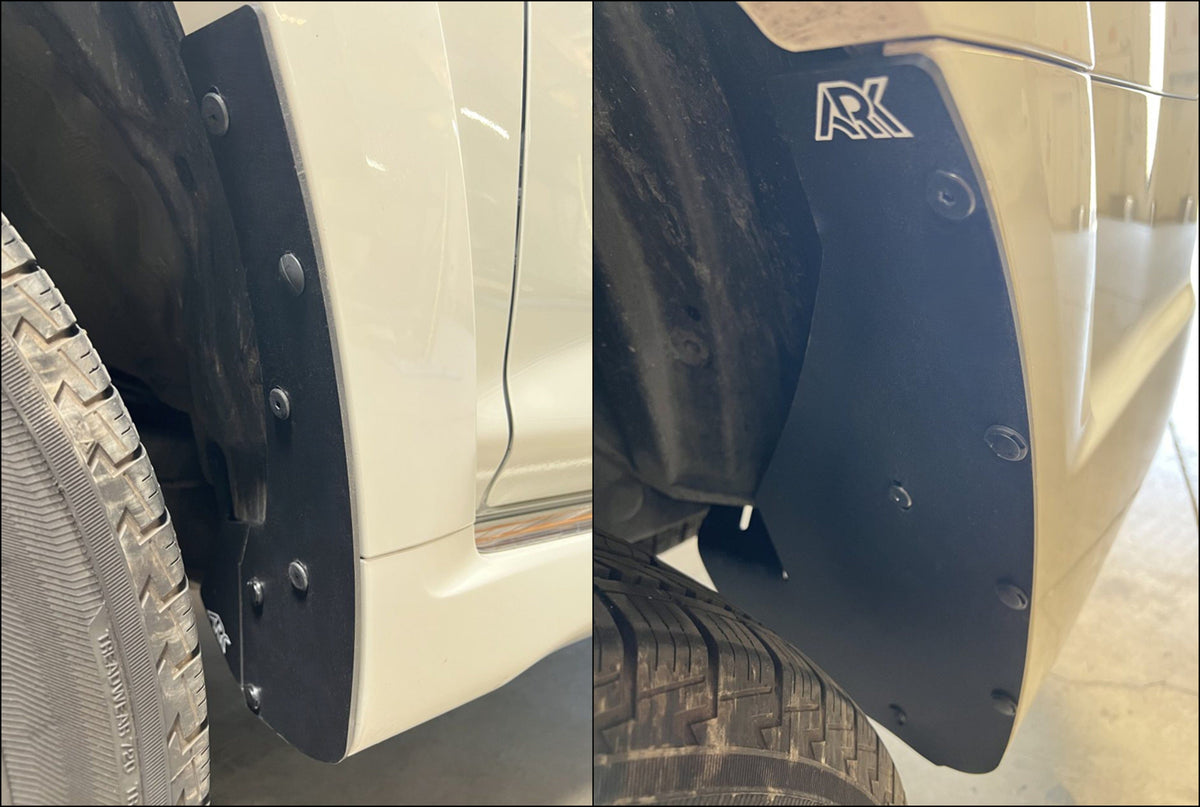 Ark Splash Guards Mud Flap Deletes Complete Set / White 2010-2024 Toyota 4Runner Limited TriXPoly Mudflap Deletes