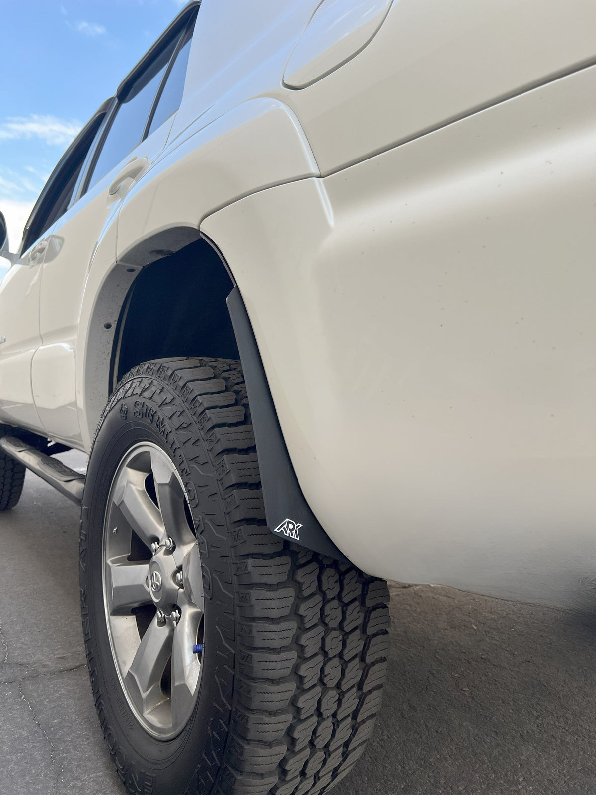 Ark Splash Guards Mud Flap Micro Delete Rear Only / White 2003-2005 Toyota 4Runner TriXPoly Micro Flare Mudflap Deletes