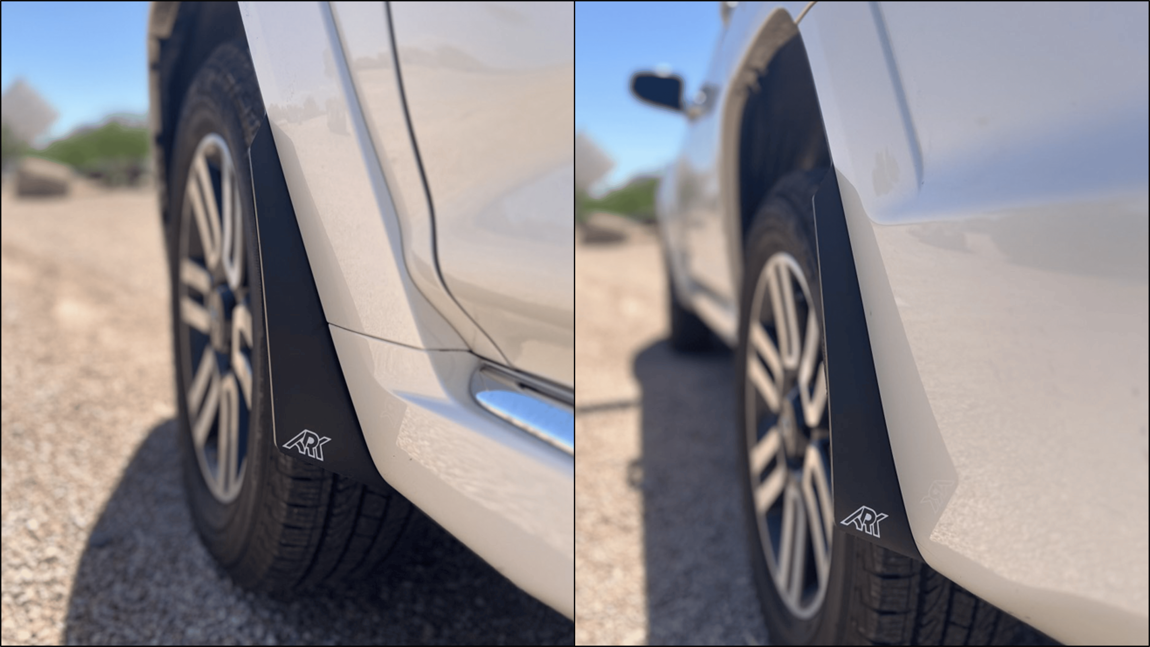 Ark Splash Guards Mud Flap Micro Deletes Complete Set / White 2010-2024 Toyota 4Runner Limited TriXPoly Micro Flare Mudflap Deletes