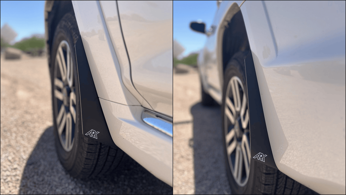 Ark Splash Guards Mud Flap Micro Deletes Complete Set / White 2010-2024 Toyota 4Runner Limited TriXPoly Micro Flare Mudflap Deletes