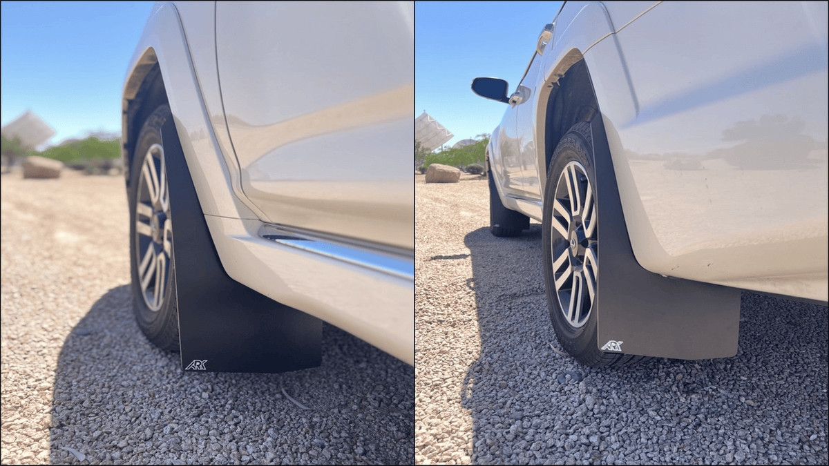 Ark Splash Guards Mud Flap Mudflaps Complete Set / White 2010-2024 Toyota 4Runner Limited TriXPoly Mudflaps