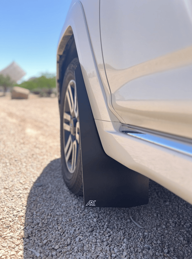 Ark Splash Guards Mud Flap Mudflaps Front Only / White 2010-2024 Toyota 4Runner Limited TriXPoly Mudflaps