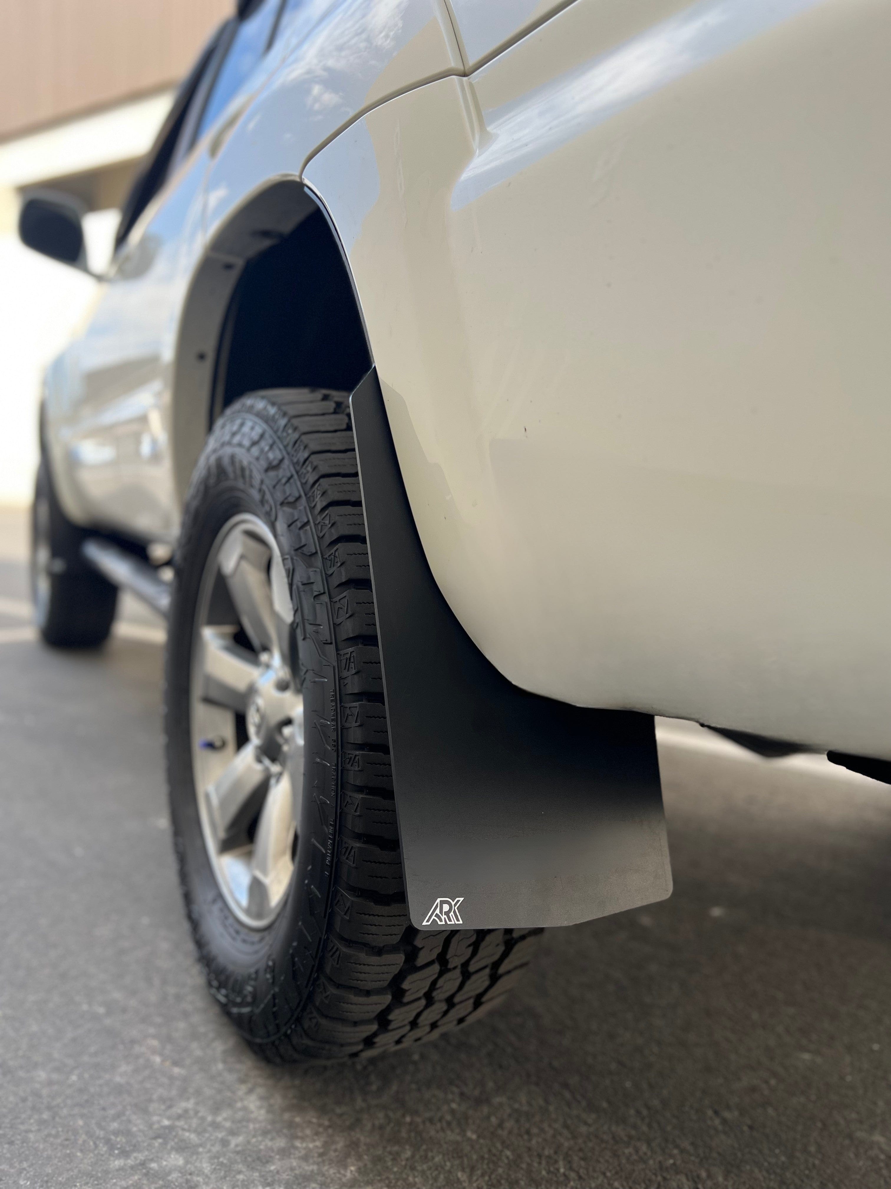 Ark Splash Guards Mud Flap Mudflaps Rear Only / White 2003-2005 Toyota 4Runner TriXPoly Mudflaps