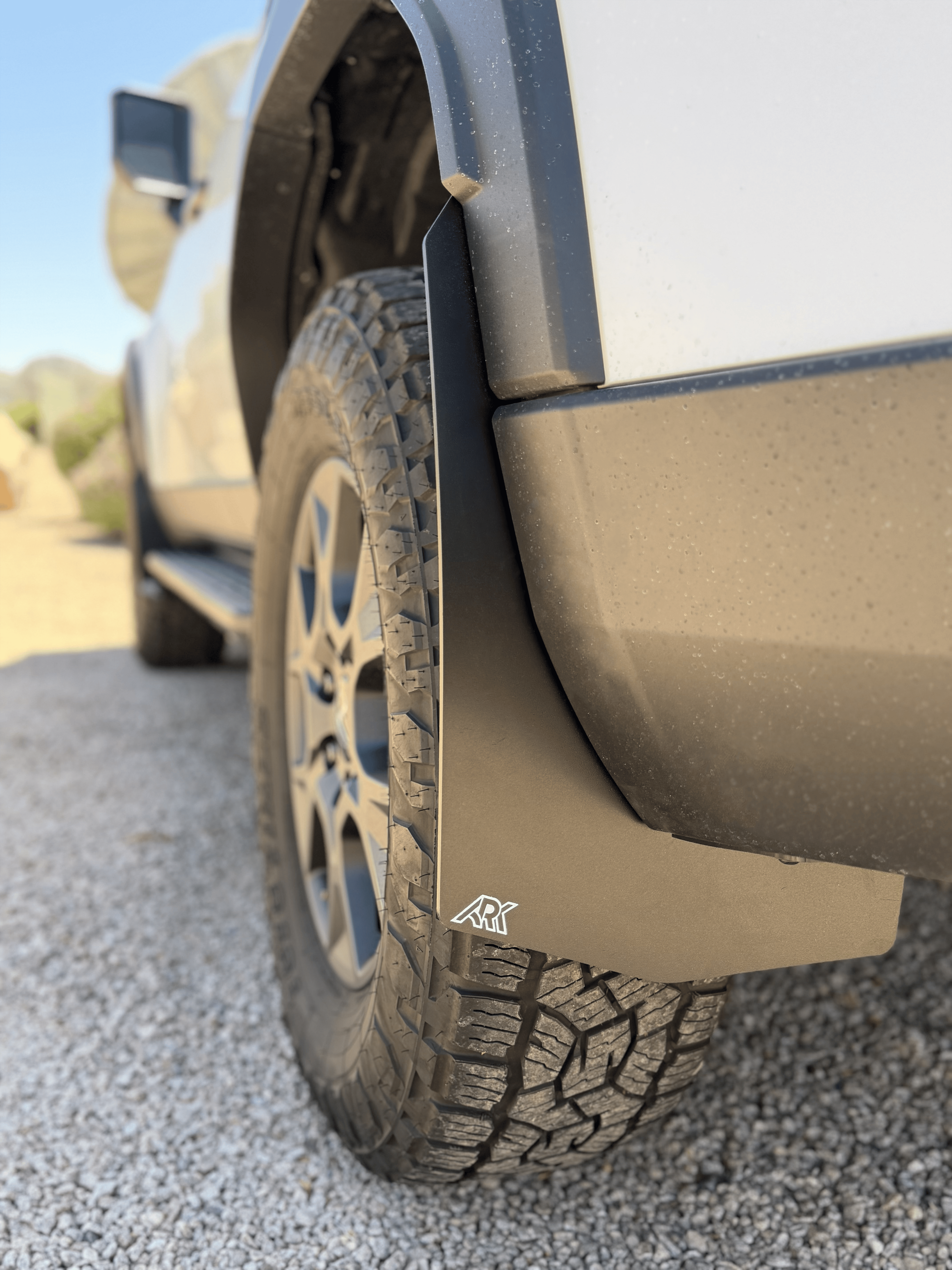 Ark Splash Guards Mudflap Mid-Mud Flaps Rear Only / White 2024-2026 Lexus GX550 Overtrail TriXpoly Mid-Mudflaps