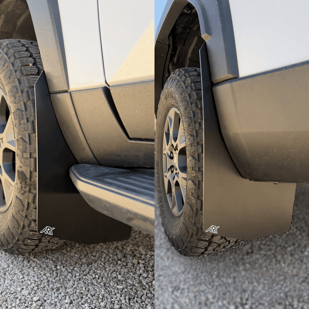 Ark Splash Guards Mudflap Mud Flaps Complete Set / White 2024-2026 Lexus GX550 Overtrail TriXpoly Mudflaps