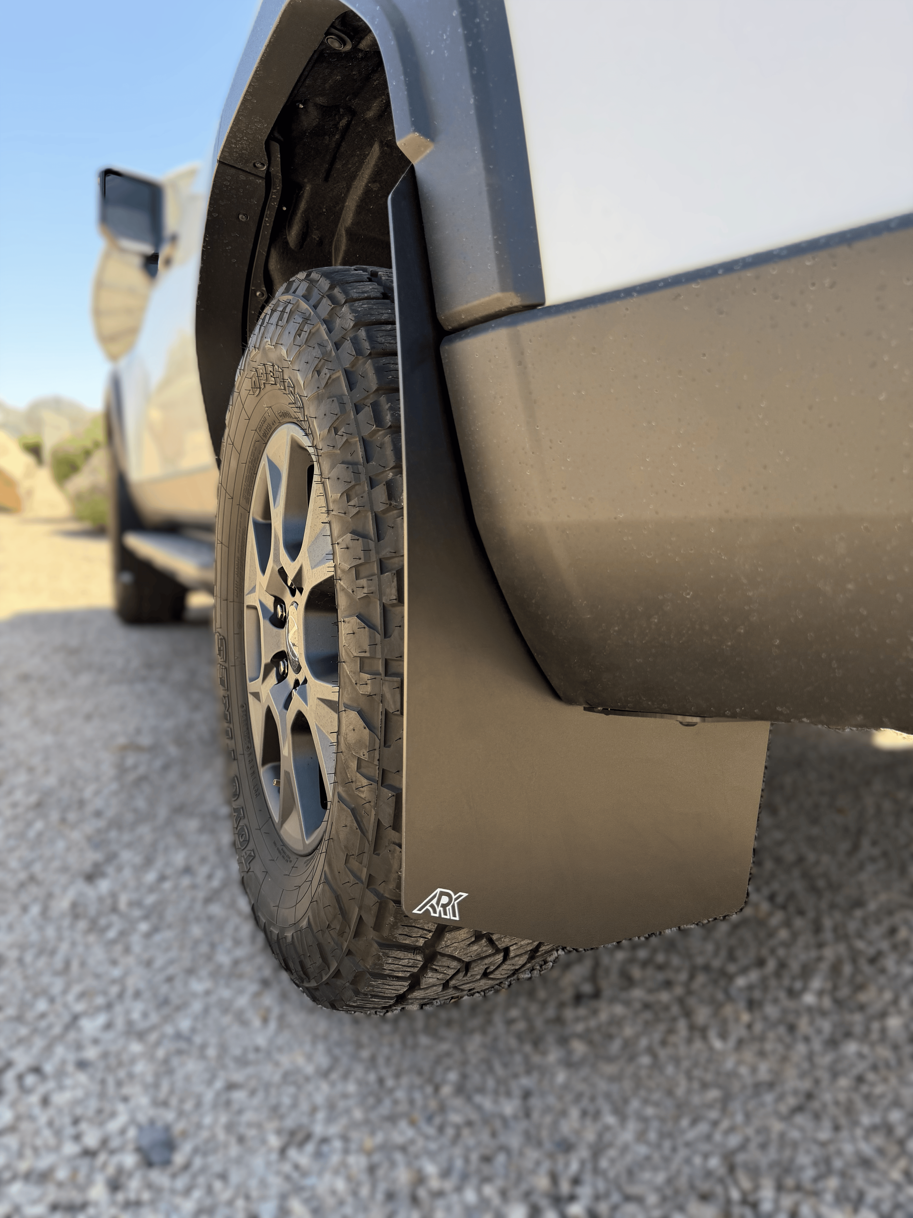 Ark Splash Guards Mudflap Mud Flaps Rear Only / White 2024-2026 Lexus GX550 Overtrail TriXpoly Mudflaps