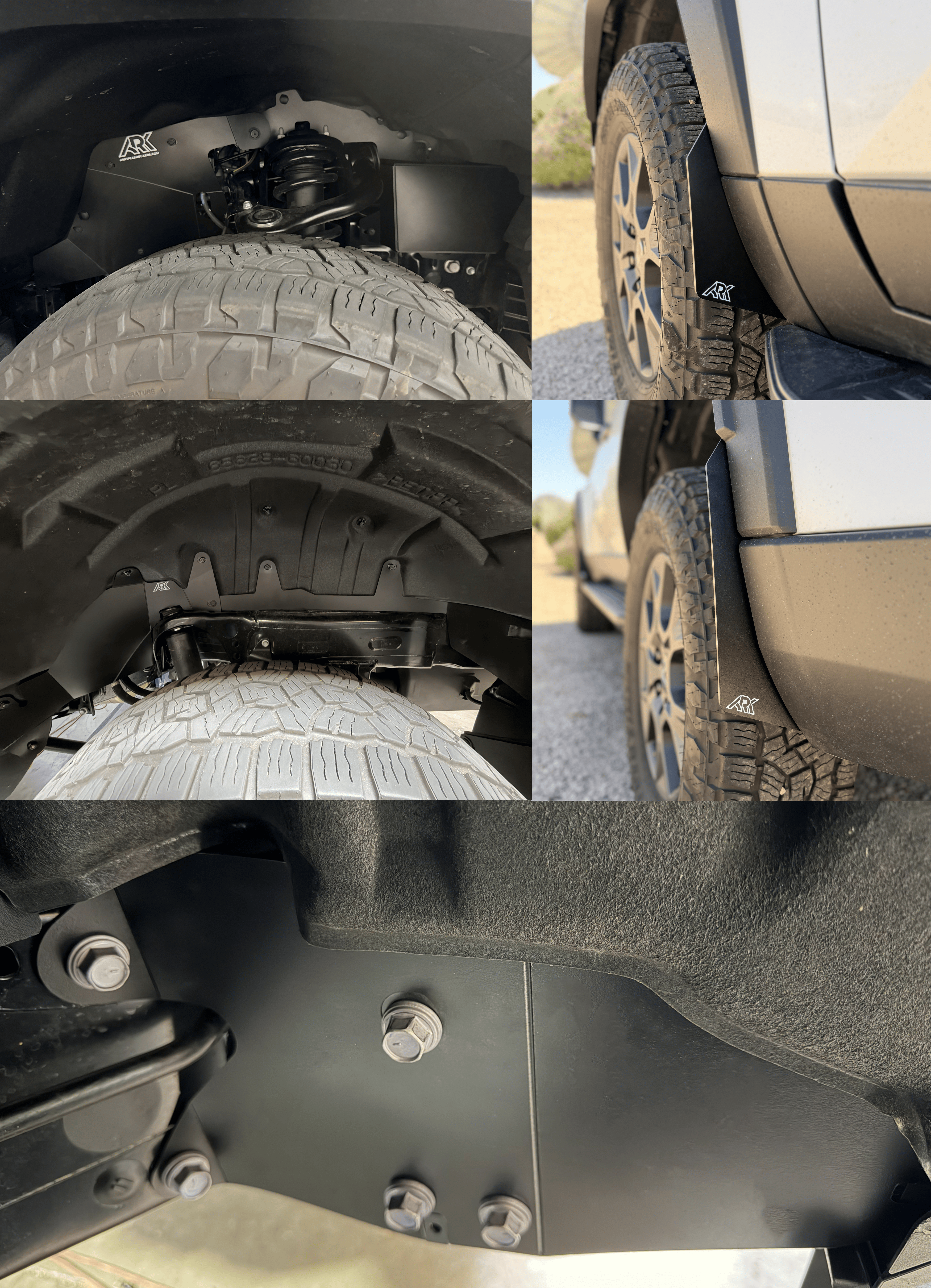 Ark Splash Guards Splash Guard Micros Combo Kit with Crash Bracket Deletes / White 2024-2026 Lexus GX550 Overtrail TriXpoly Complete Kits - Bundle and Save