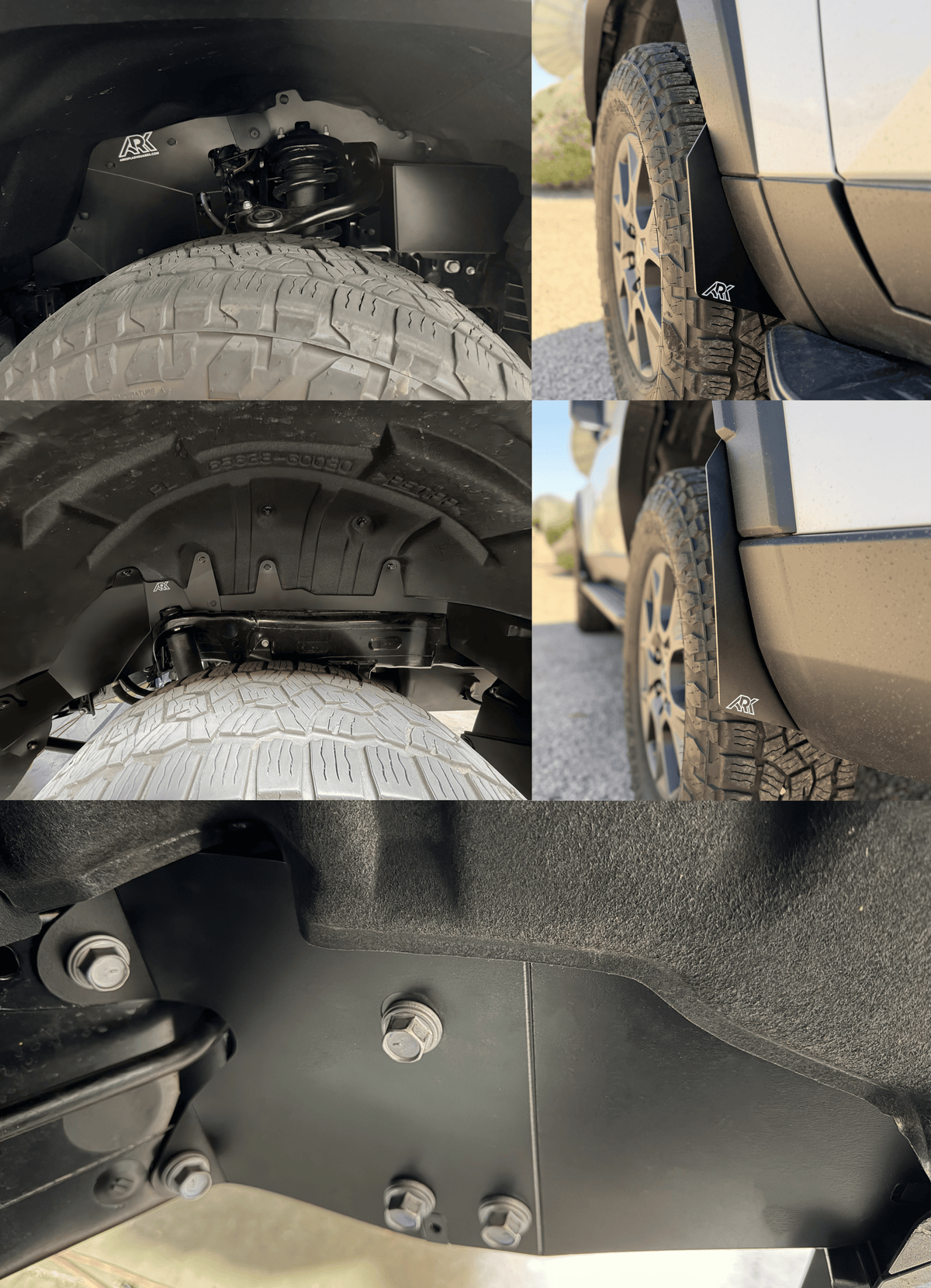 Ark Splash Guards Splash Guard Micros Combo Kit with Crash Bracket Deletes / White 2024-2026 Lexus GX550 Overtrail TriXpoly Complete Kits - Bundle and Save