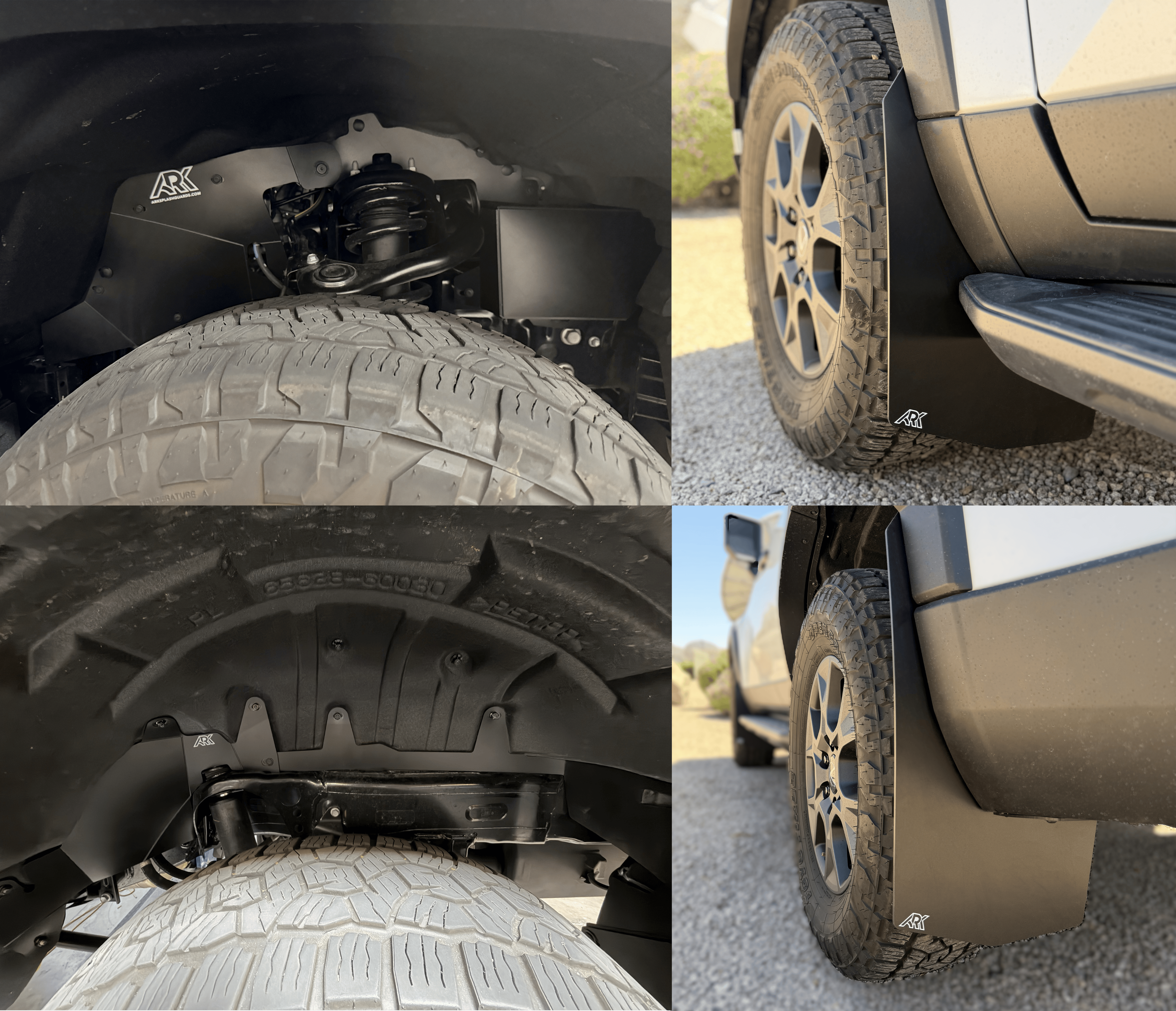 Ark Splash Guards Splash Guard Mudflaps Combo Kit / White 2024-2026 Lexus GX550 Overtrail TriXpoly Complete Kits - Bundle and Save