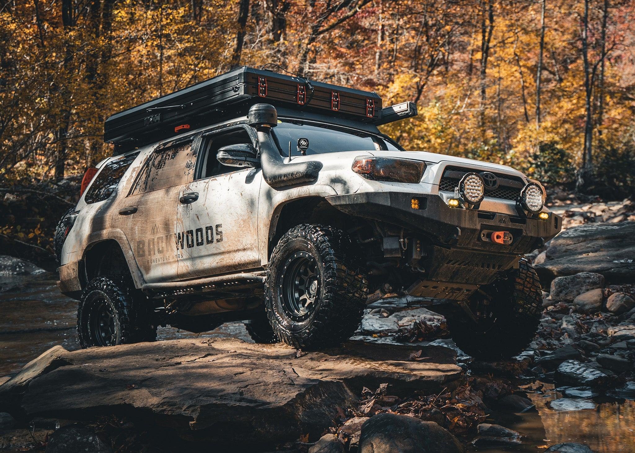 Backwoods Adventure Mods Armor Toyota 4Runner 5th Gen (2010-2024) Hi-Lite Overland Front Bumper [No Bull Bar]